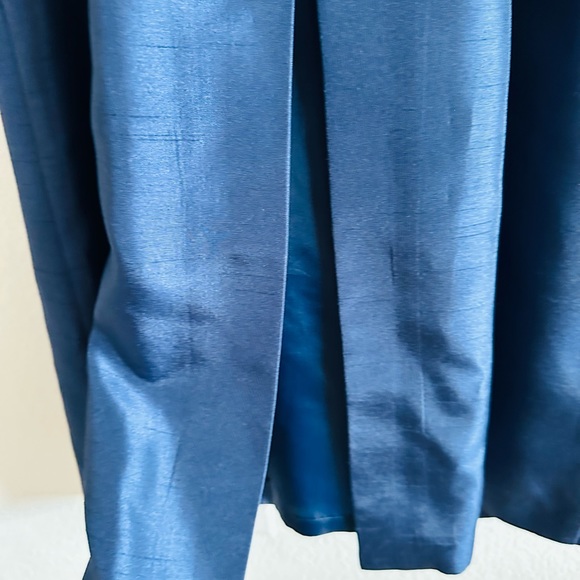 Jessica Howard 2 Pcs Navy Blue Taffeta rhinestones Long Sleeve Long Dress Siz 4 - Picture 6 of 14